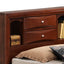 Modern Design Storage Bed With Bookcase Headboard