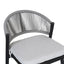 Outdoor 26" Counter Height Metal Frame Counter Stools With Scallop Shaped Backrest & Water Resistant Cushions