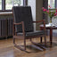 Raina - Synthenic Leather Rocking Chair - Espresso