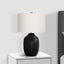 Lighting, Table Lamp, Ceramic, Contemporary - Black / Cream
