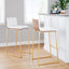 Mason Mara - Contemporary Versatile Desig Fixed Height Barstool (Set of 2)