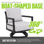 Outdoor Conversation Set With Chairs, Bench Sofa, Tables, Sunbrella Cushions