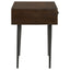Gibson - Coffee 1 Drawer Rectangular Side Table With Angled Legs - Coffee