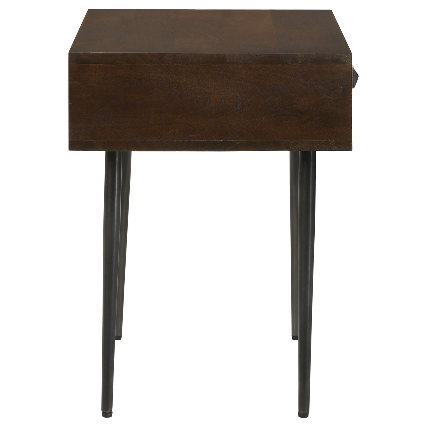 Gibson - Coffee 1 Drawer Rectangular Side Table With Angled Legs - Coffee