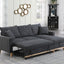 Colton - Reversible Sleeper Sectional Sofa With Storage Chaise - Dark Gray