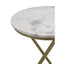 Balboa - Round Accent Side Table With Sculptural Base - White