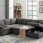 Ketterman - 4 Piece Upholstered Sectional - Dark Gray