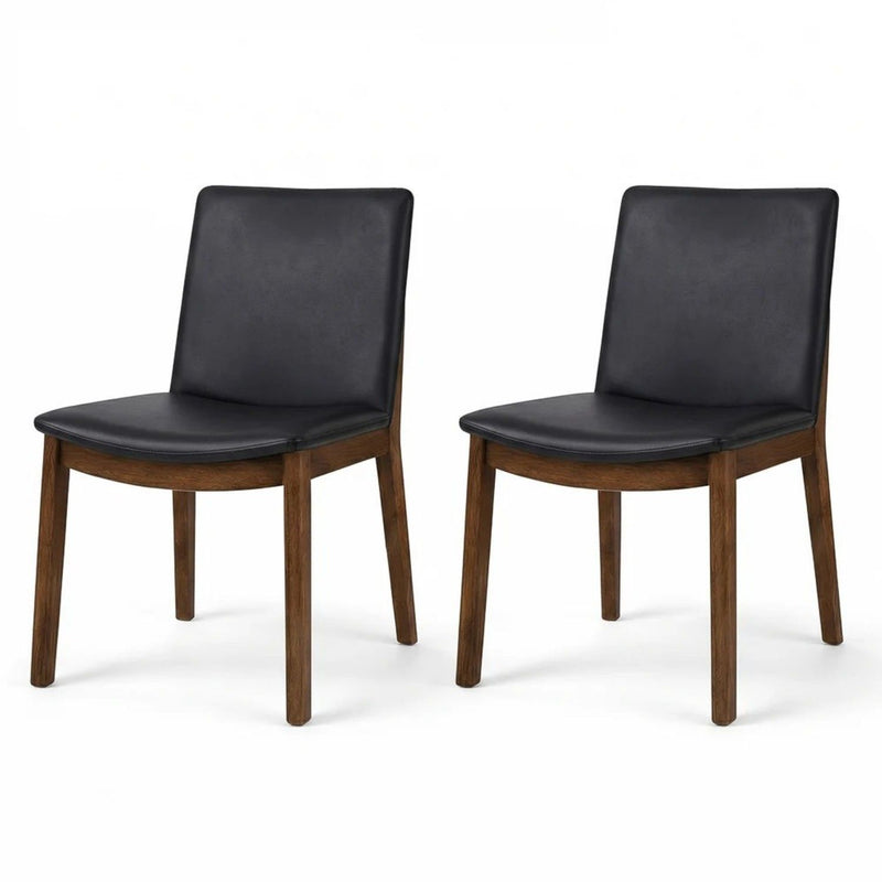 Laura - Mid-Century Modern Solid Wood Dining Chair (Set of 2)