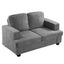 Modern Loveseat, Comfortable 2 Seater Couch With Deep Seating, Loose Back Cushions, Wide Arms