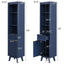 Tall Bathroom Storage Cabinet With Adjustable Shelves And 1 Drawer & Door