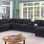 Celine - Fabric Corner Sectional Sofa With Right-Facing Chaise, Cupholders, And Charging Ports