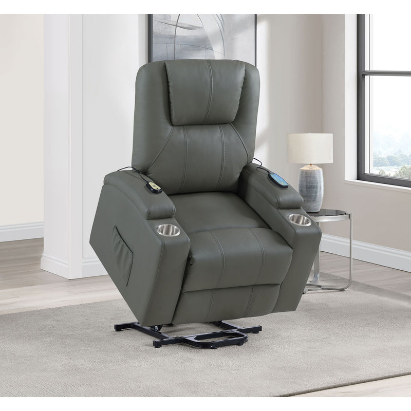 Macklin - Power Lift Massage Recliner With Heat And Dual Cupholders