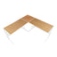 Roman - Industrial L Shaped Desk - White / Natural