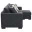 Pacheco - Upholstered Sleeper Sectional Chaise Sofa With Pocket Coils And Reversible Cushions - Dark Gray