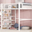 Loft Bed With 4 Tier Shelves And Storage