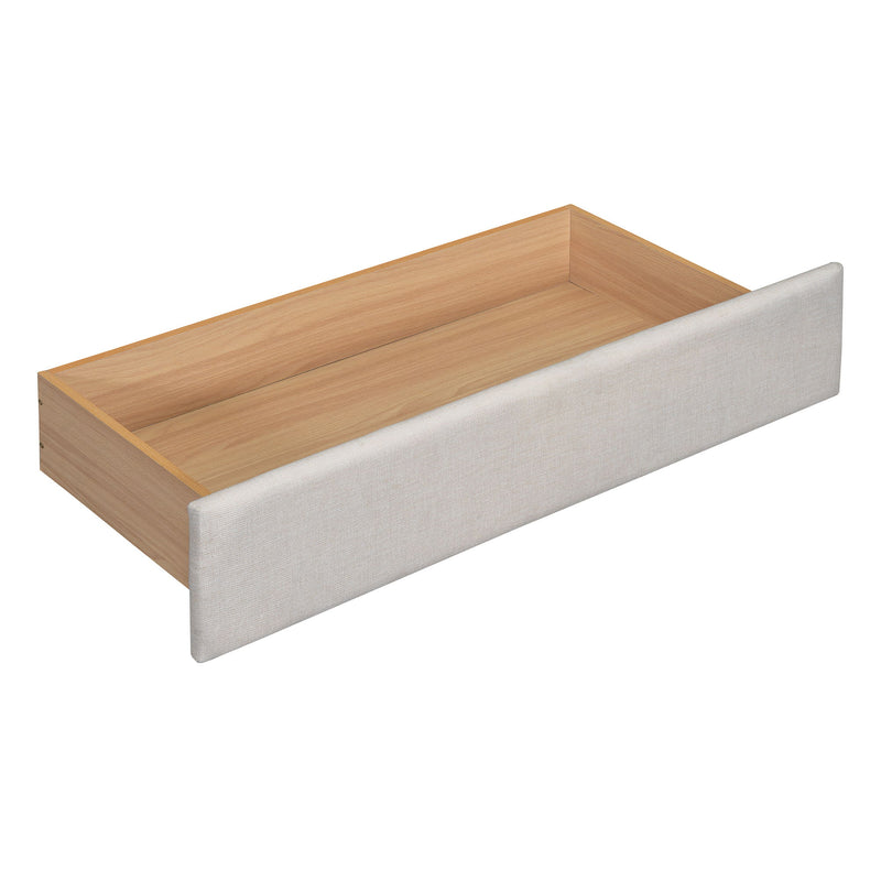 Upholstered Platform Bed With Reading Lights, Drawers, Trundle And Shelves