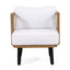 Outdoor Wicker Club Chair With Water Resistant Cushion - Brown