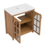 Vintage Farmhouse Bathroom Vanity With Ceramic Sink