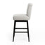 Quicksilvered - Upholstered Swivel Counter Stool With Wood Legs - Beige