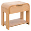 1 Drawer Waterfall Nightstand With Mid Century Design - Natural
