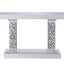 Lachina - Glam Mirrored Faux Gems Console Table - Silver