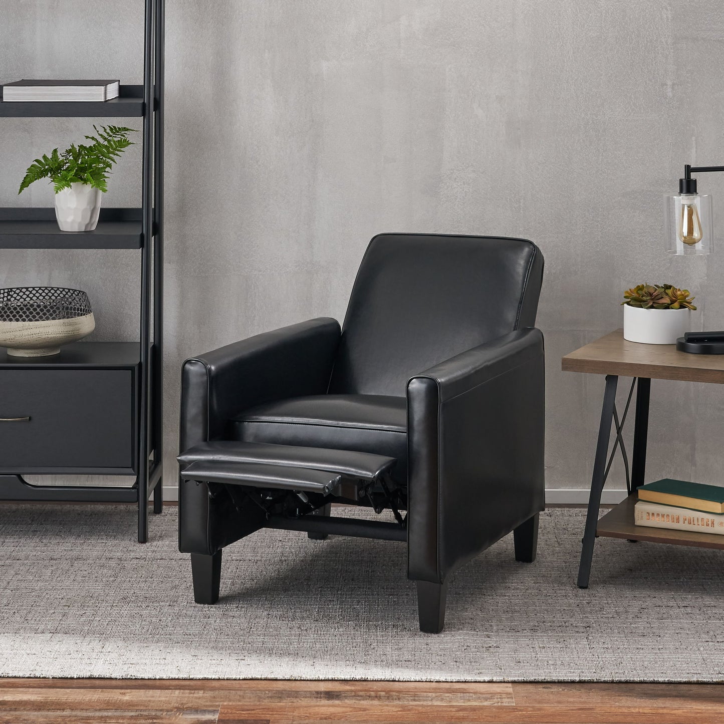 Upholstered Push Back Recliner Chair For Living Room