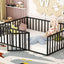 Metal Floor Bed Frame With Fence And Door
