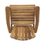 Outdoor Weather Resistant Acacia Wood Adirondack Dining Chairs (Set of 2)