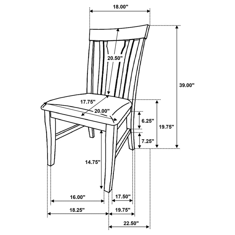 Auburn - 5 Piece Dining Set - Natural / Light Brown