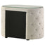 Santiago - Oval 2 Drawer Upholstered Nightstand - Ivory