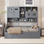 Daybed With All-In-One Cabinet And Shelf