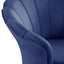 Angelina - Scalloped Back Barrel Accent Chair With Metal Legs