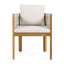 7 Piece Outdoor Dining Set With Table And Chairs - Beige / Teak / White