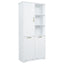 Freestanding Tall Storage Cabinet With 2 Tilt Out Hampers