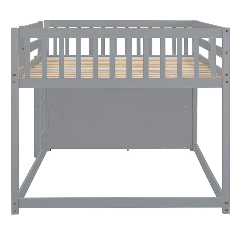 Bunk Bed With 4 Drawers And 3 Shelves