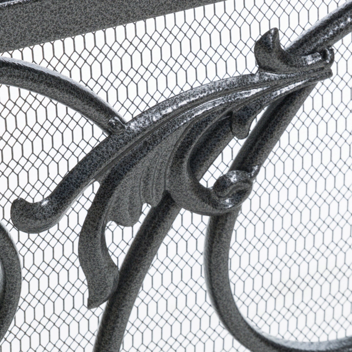 Darcie - Wrought Fireplace Screen, Ornate Design