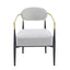 Upholstered Accent Armchair With Tapered Legs - Beige / Black / Gold