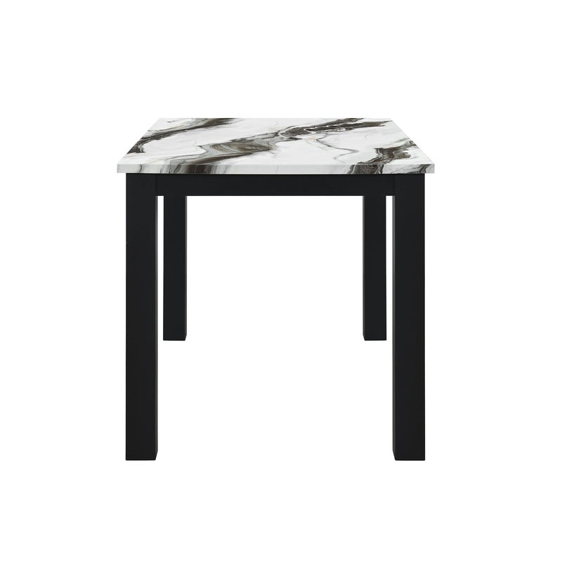 Sarang - Panda Dining Table With 4 Padded Dining Chairs - Black