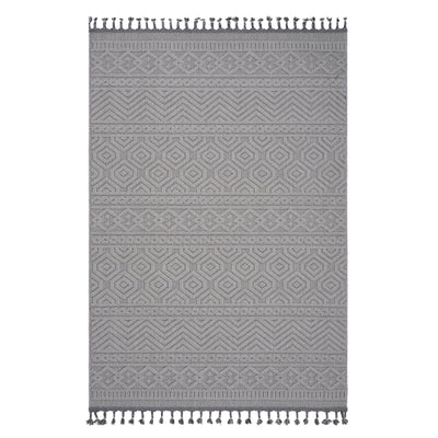 Guros - 8' X 10' Geometric Indoor / Outdoor Area Rug - White