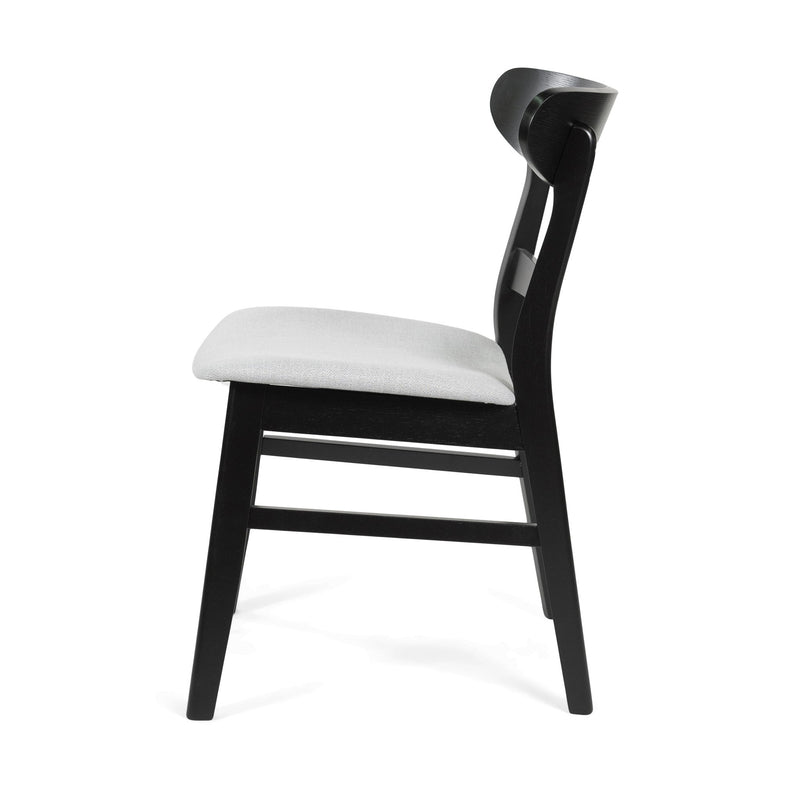 Mid Century Dining Chairs With Cushioned Seats And Wood Frame (Set of 2)