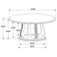 Rodota - 5 Piece Round Dining Table Set With Upholstered Chairs - White Washed