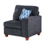 Gina - Sectional Sofa With Ottoman - Black