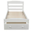 Platform Bed Frame With Storage Drawer And Wood Slat Support No Box Spring Needed