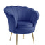 Angelina - Scalloped Back Barrel Accent Chair With Metal Legs