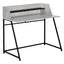 Computer Desk For Home Office, Laptop, Storage Shelves, Marble Look Contemporary & Modern