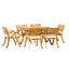 Outdoor Hermosa 7 Piece Wood Dining Set With Cushions - Teak