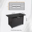 Outdoor Fire Pit Table With Lid - Black