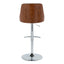 Gianna - Mid Century Modern Adjustable Barstool With Swivel With Rounded T Footrest (Set of 2)