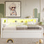 Upholstered Platform Bed With USB Ports And LED Belt