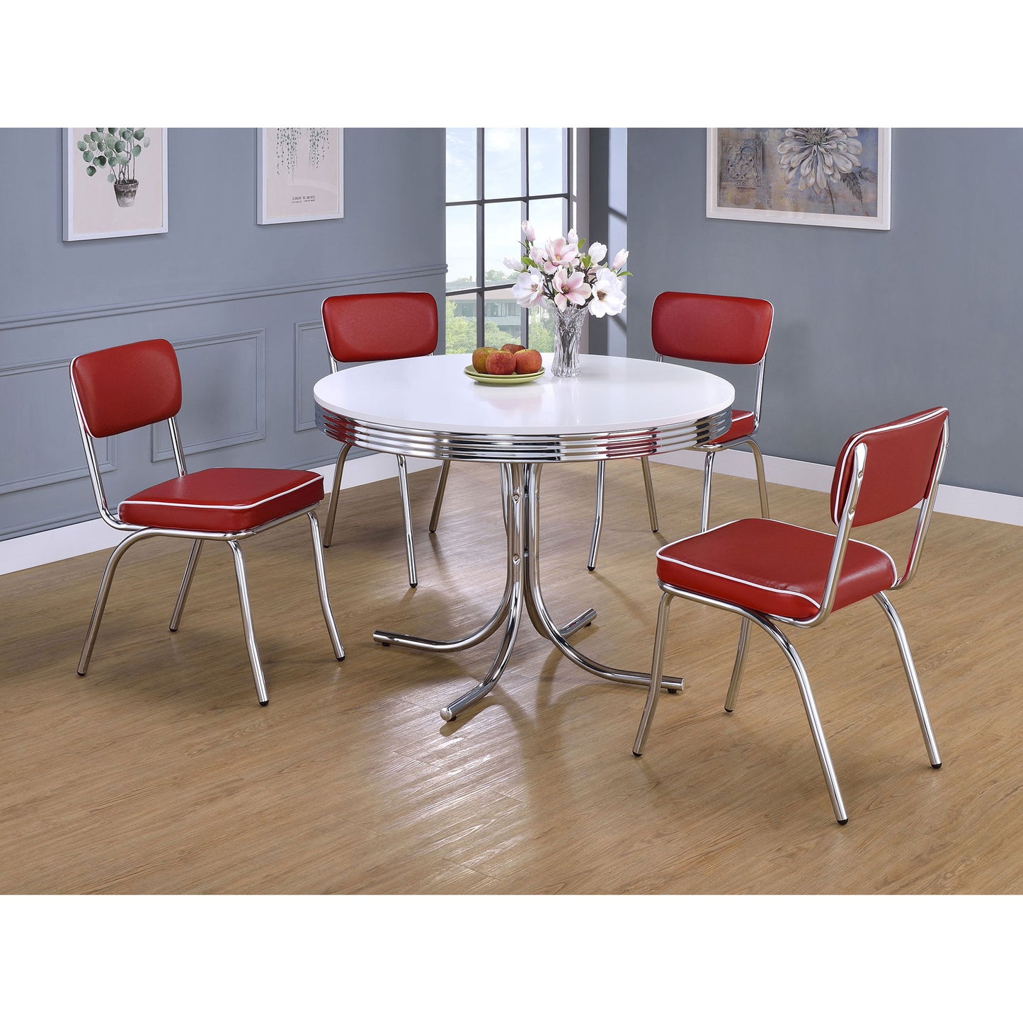 Open Back Upholstered Side Chairs (Set of 2)